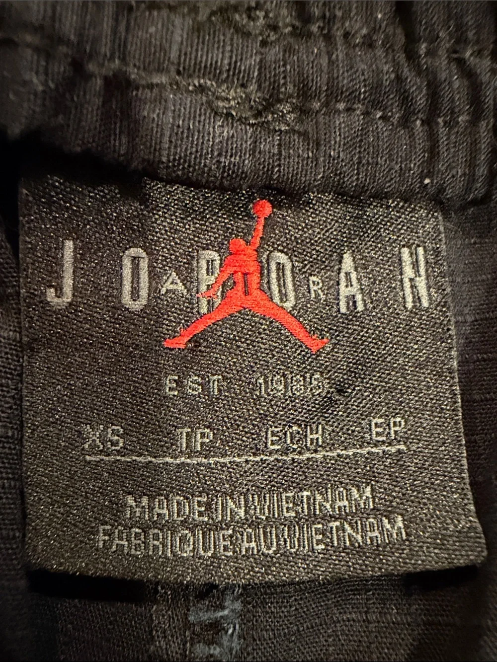 Jordan Black Men's Cargo Pants with Elastic Waist